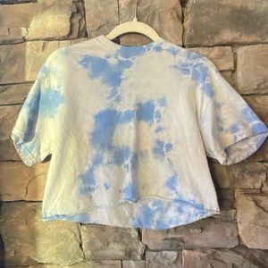 Cropped tie dye t